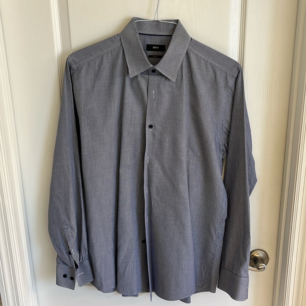 Hugo Boss L slim fit blue dress shirt